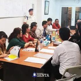 Satmenwa 843 UK Petra Kawal Kunjungan Menkumham di GKI Diponegoro